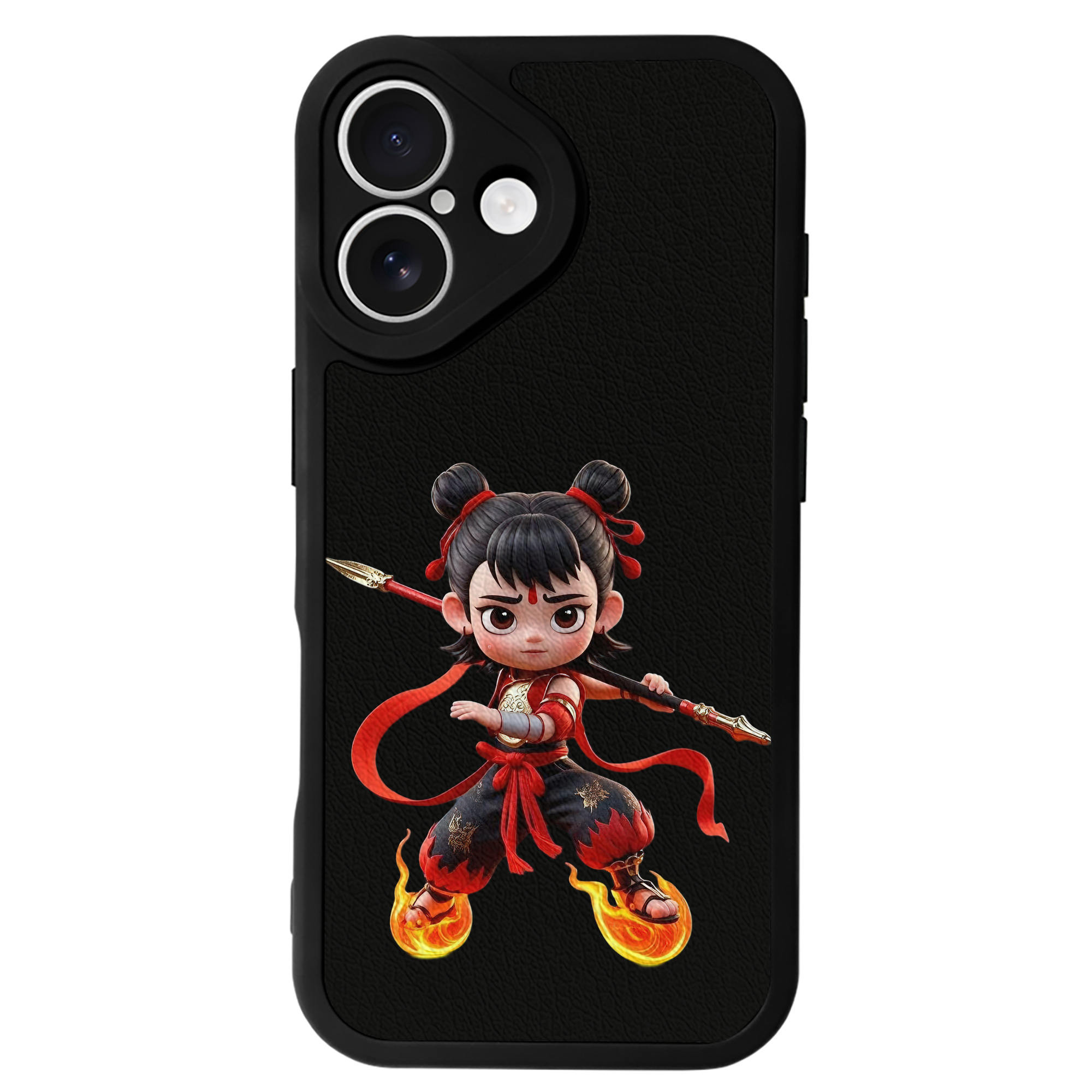 （画像用） Ne Zha 2 ナタ 魔童の大暴れ 【iPhone 16シリーズ対応】シリコンスマホケース（レザー調） 材質：シリコン